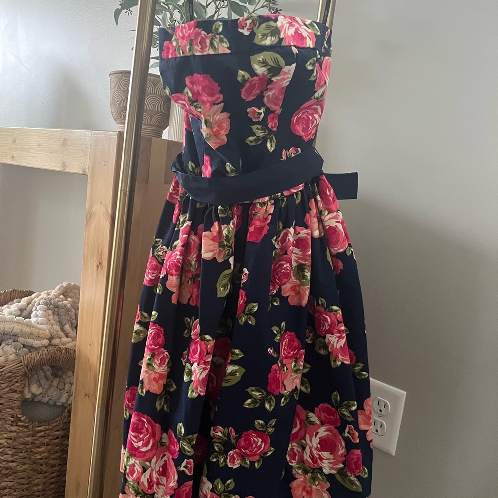 Floral Strapless Dress